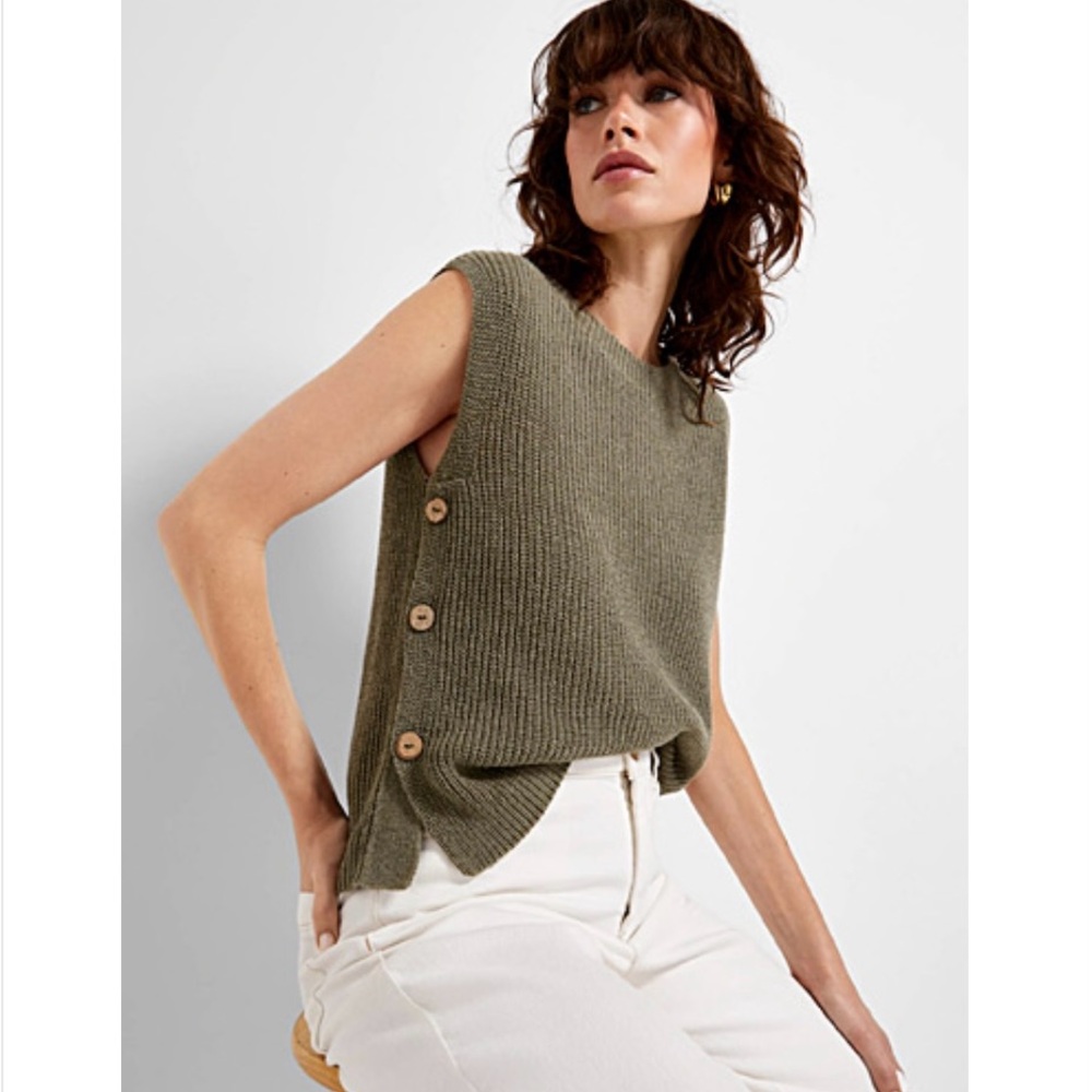 Simons Olive Green Knit Tank Top